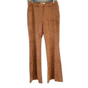 Sugar+Lips NWT wide leg high waisted faux suede pants Size medium